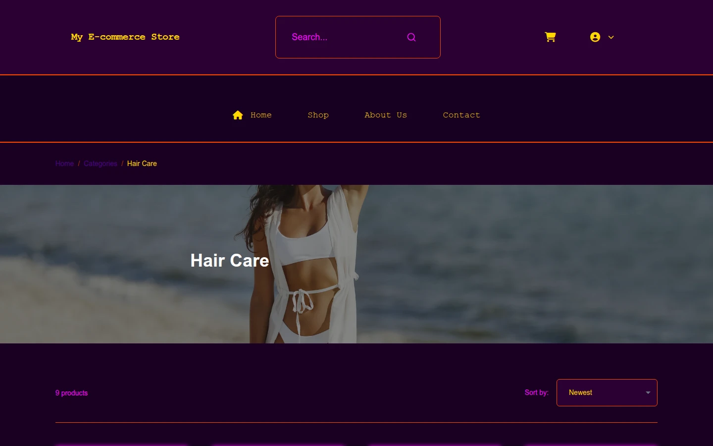 Brutalist Diwali Hair Care Theme preview 3