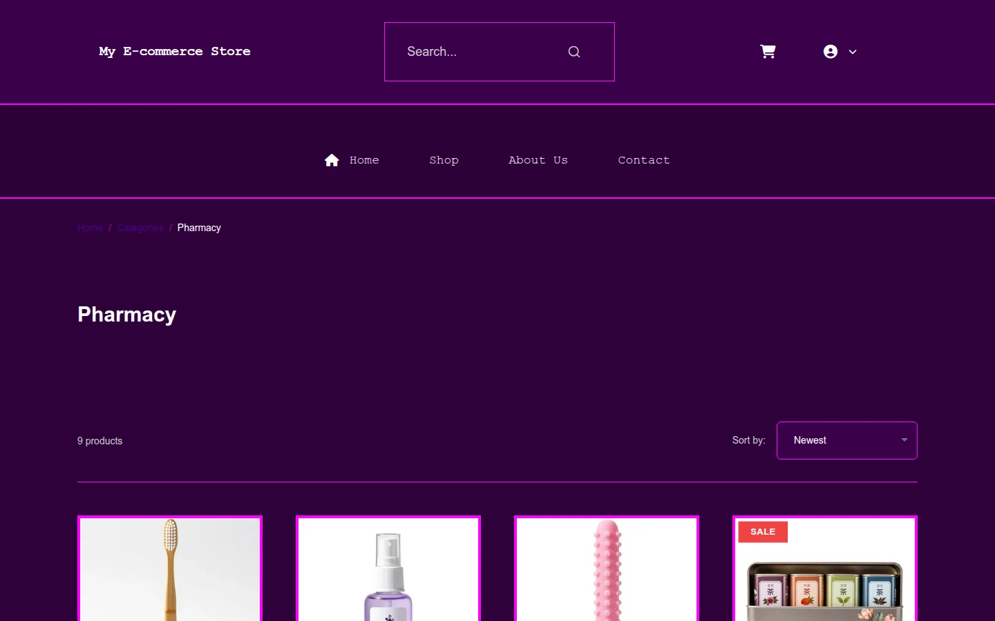 Brutalist Diwali Pharmacy Theme preview 3