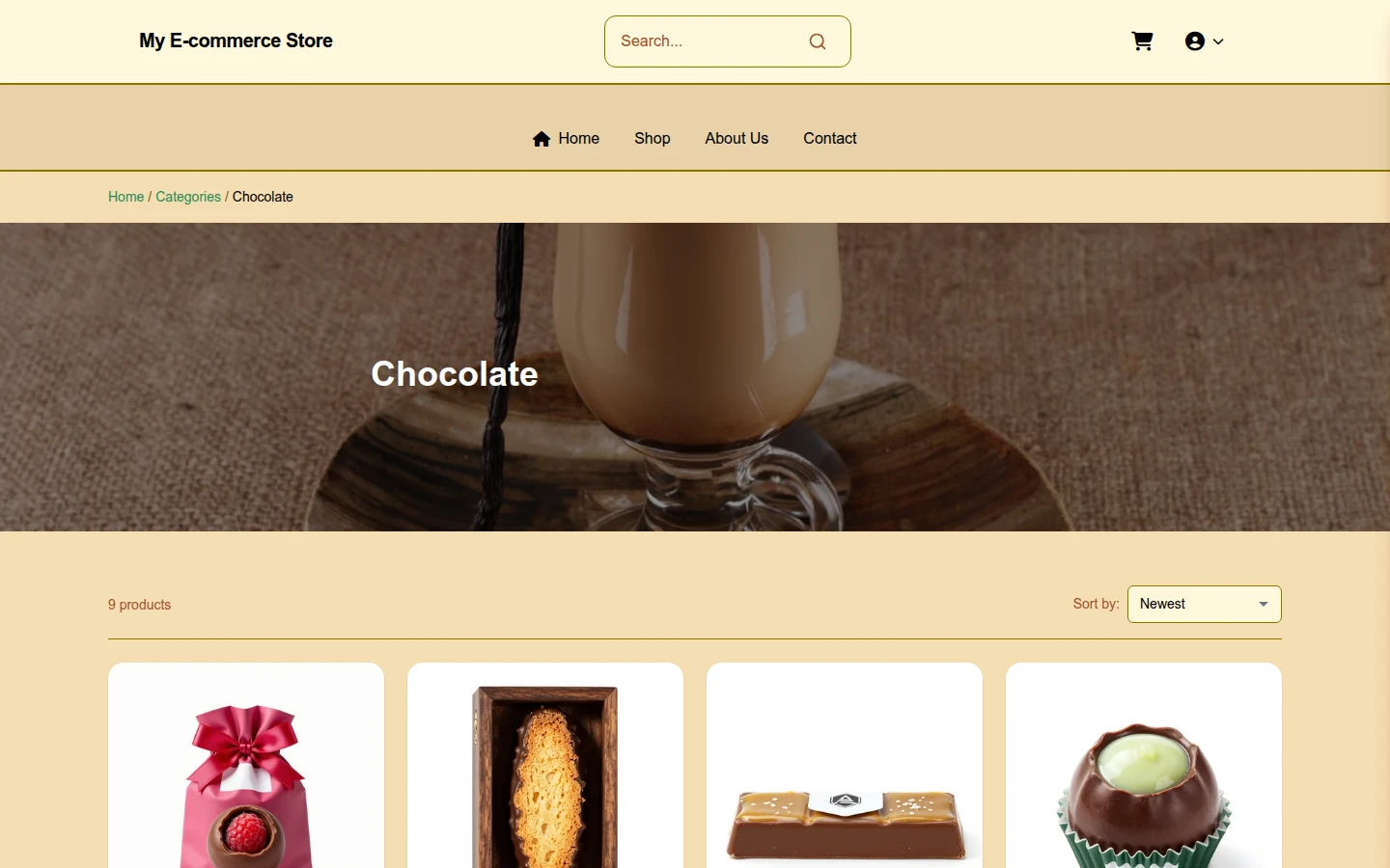 Rustic Cocoa Harvest Theme preview 3