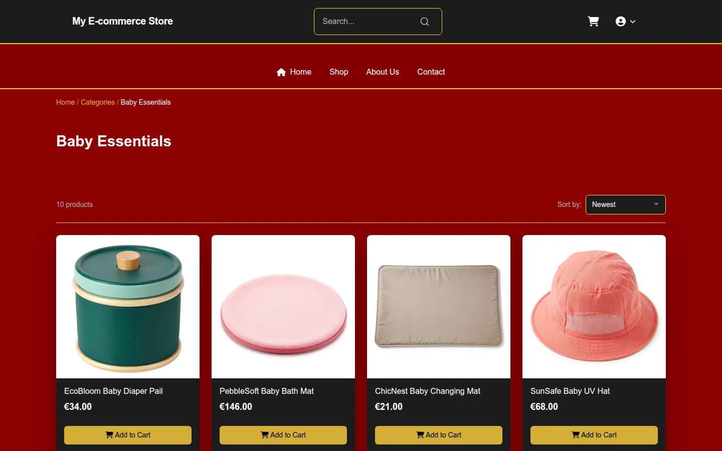Crimson Crane: Brutalist Lunar Babycare Theme preview 3