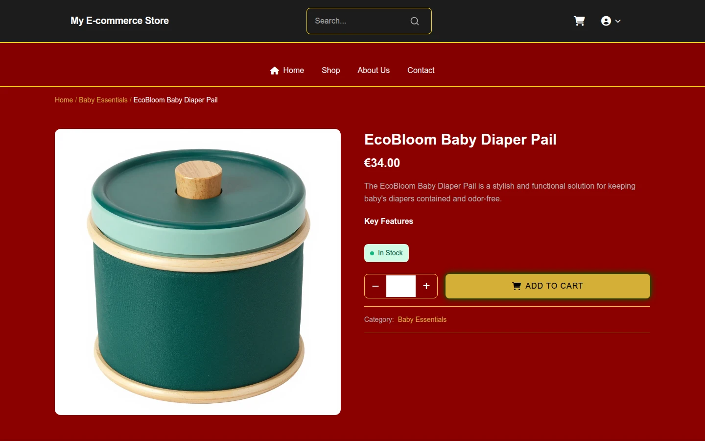 Crimson Crane: Brutalist Lunar Babycare Theme preview 4