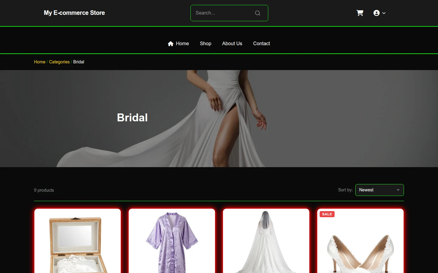Cyber Bride - Neon Black Friday Bridal Theme preview 3