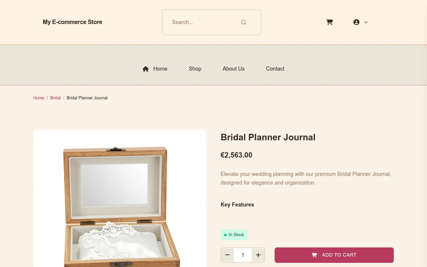 Handcrafted Heritage Bridal Theme preview 4