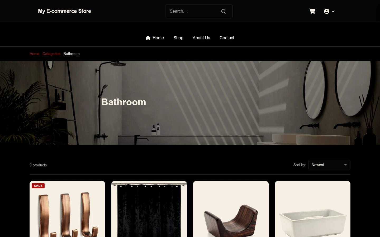 Monochrome Christmas Bathroom Theme preview 3