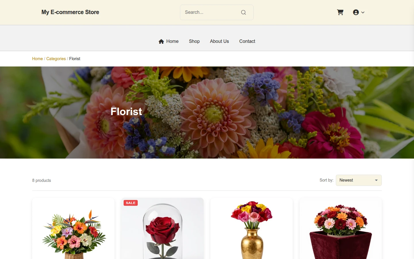 Retro Chinese New Year Florist Theme preview 3