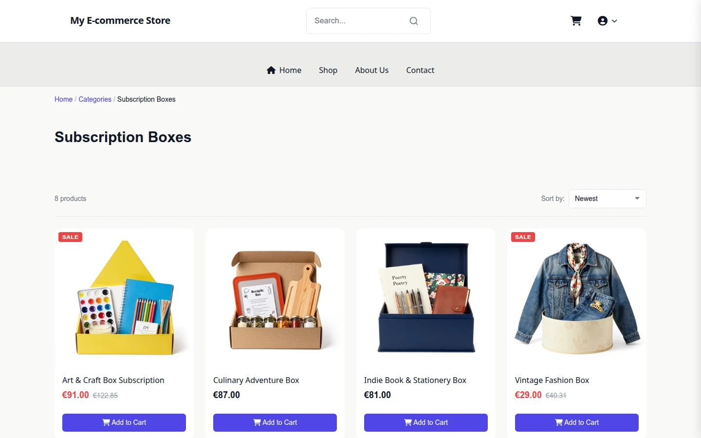 Curated Box Minimalist Theme preview 3