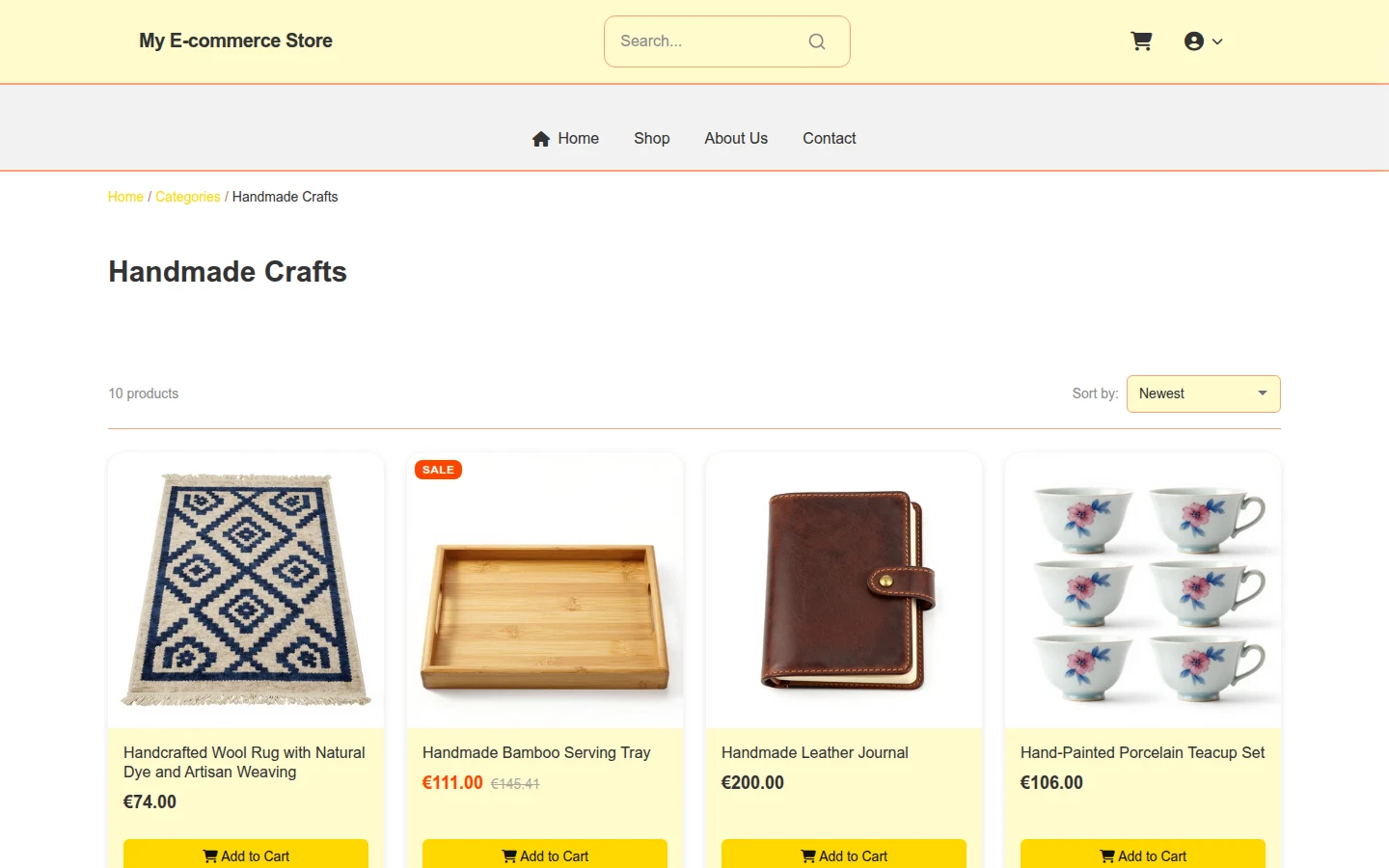 Sunshine Craft Bazaar Theme preview 3