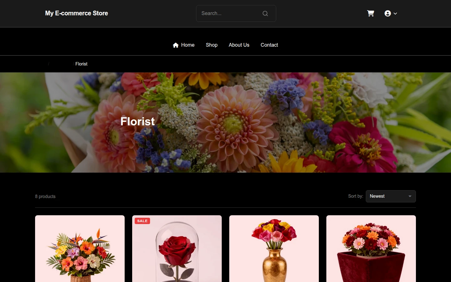Vintage Black Friday Florist Theme preview 3