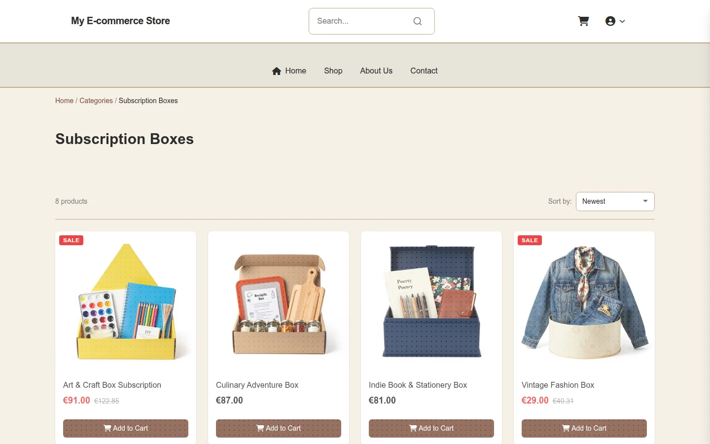 Vintage Subscription Box Theme preview 3